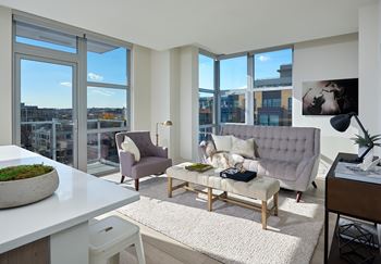 Modern Living Area at Elysium Fourteen, Washington, DC